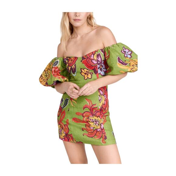 RHODE �Dali� Green Cotton Dress Size 0 - Picture 1 of 10